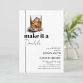 Invitation Fête d'anniversaire conjointe Whiskey Double Celeb (Debout devant)