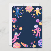 Invitation Fête d'anniversaire Cool Moderne Simple Espace (Dos)