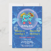 Invitation Fête d'anniversaire Cool Tropical Splash Joint Poo (Devant)