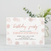 Invitation Fête d'anniversaire Copper Moderne 50e, 60e (Debout devant)