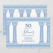 Invitation fête d'anniversaire couleur personnalisée avec tem (Devant / Derrière)