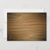 Invitation Fête d'anniversaire country western rustique cow-b (Dos)