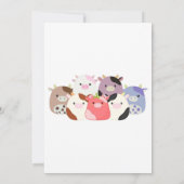 Invitation Fête d'anniversaire Cow Squishmallow (Dos)