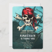 Invitation fête d'anniversaire crâne (Devant)