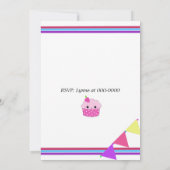 Invitation Fête d'anniversaire Cupcake (Dos)