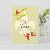 Invitation Fête d'anniversaire customisée d'écrevisses de (Debout devant)