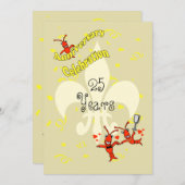 Invitation Fête d'anniversaire customisée d'écrevisses de (Devant / Derrière)
