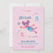 Invitation Fête d'anniversaire d'Abby Cadabby de Rue Sesame (Devant)