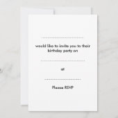 Invitation fête d'anniversaire d'abeilles (Dos)