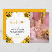 Invitation Fête d'anniversaire d'abeilles thème d'anniversair (Devant / Derrière)