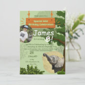 Invitation fête d'anniversaire d'adoption sauvage spéciale (Debout devant)