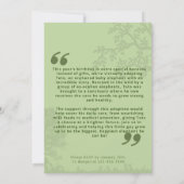 Invitation fête d'anniversaire d'adoption sauvage spéciale (Dos)