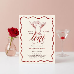 Invitation Fête d'anniversaire d'adulte Un peu plus âgée Red