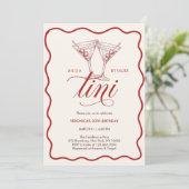 Invitation Fête d'anniversaire d'adulte Un peu plus âgée Red (Debout devant)