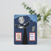 Invitation Fête d'anniversaire d'agent de police (Debout devant)