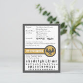 Invitation Fête d'anniversaire d'agent secret de mot de passe (Debout devant)