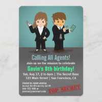 Fête d'anniversaire d'agent secret pour enfants
