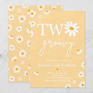 Invitation Fête d'anniversaire Daisy Bohmian Deux Anniversair