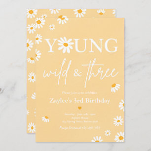 Invitation Fête D'Anniversaire Daisy Bohmian Young Wild Et Tr