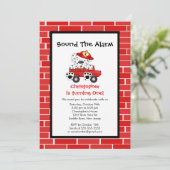 Invitation Fête d'anniversaire dalmatienne de camion de (Debout devant)