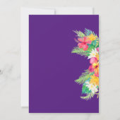 Invitation Fête d'anniversaire d'Aloha Hawaiian Luau (Dos)