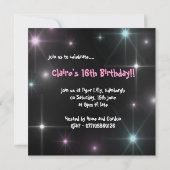 Invitation Fête d'anniversaire d'amusement et de bonbon (Dos)