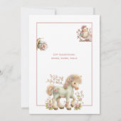Invitation Fête d'anniversaire d'animal Boho mignon (Dos)