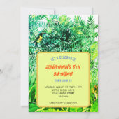 Invitation Fête d'anniversaire dans la jungle (Dos)