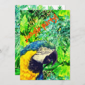 Invitation Fête d'anniversaire dans la jungle (Devant / Derrière)