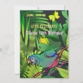 Invitation Fête d'anniversaire dans la jungle (Devant)