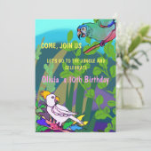 Invitation Fête d'anniversaire dans la jungle (Debout devant)
