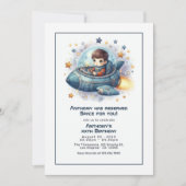 Invitation Fête d'anniversaire dans l'espace : une célébratio (Devant)