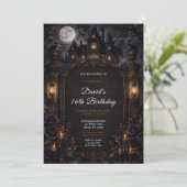 Invitation Fête d'anniversaire dans une maison hantée (Debout devant)
