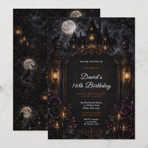 Invitation Fête d'anniversaire dans une maison hantée