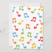 Invitation Fête d'anniversaire Danse Chante Joue Instrument d (Dos)