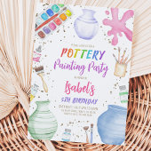 Invitation Fête d'anniversaire d'art de poterie