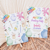 Invitation Fête d'anniversaire d'art de poterie