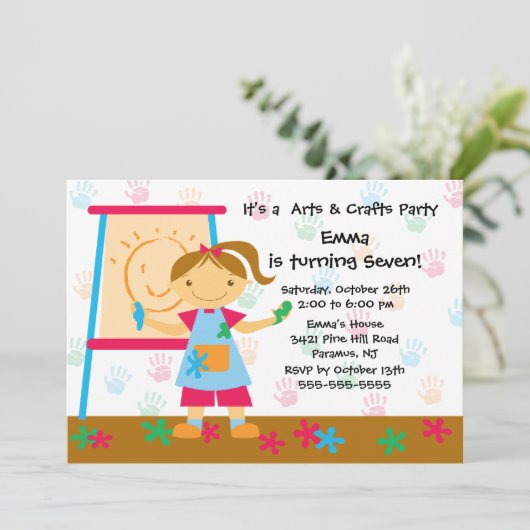 Invitation Fête d'anniversaire d'art et de métier (Debout devant)