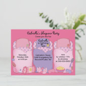 Invitation Fête d'anniversaire d'assoupissement (Debout devant)