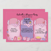 Invitation Fête d'anniversaire d'assoupissement (Devant / Derrière)