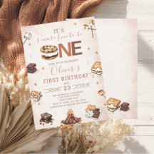 Fête d'anniversaire d'automne S'more aquarelle à a