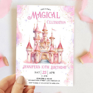 Invitation Fête d'anniversaire de 10 ans de la princesse du c