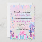 Invitation Fête d'anniversaire de 10 ans pour filles (Devant)