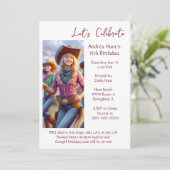 Invitation Fête d'anniversaire de 15 ans pour adolescente (Debout devant)