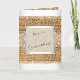Invitation Fête d'anniversaire de 15 ans Quinceanera toile de