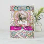 INVITATION FÊTE D'ANNIVERSAIRE DE 16 ANS DE PRINCESSE ,GEMMES (Debout devant)