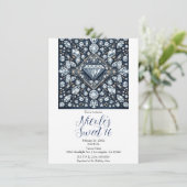 Invitation Fête d'anniversaire de 16 ans Denim & Diamonds Bli (Debout devant)