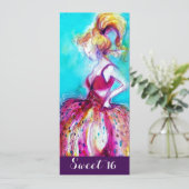 INVITATION FÊTE D'ANNIVERSAIRE DE 16 ANS D'UNE JEUNE FILLE FA (Debout devant)