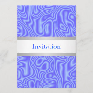 Invitation Fête d'anniversaire de 18 ans en soie fausse bleue