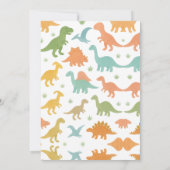Invitation Fête d'anniversaire de 1 an de dinosaure | Préhist (Dos)